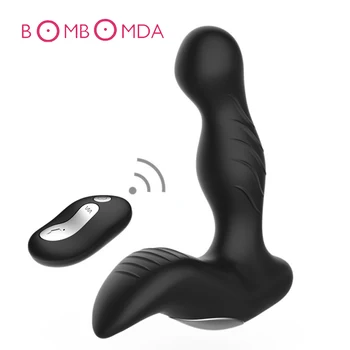 10 Frekvenca Prostate Masaža Vibratorji Brezžičnim Daljinskim upravljalnikom, USB Polnjenje Butt Plug G-spot Stimulacije Odrasle Sex Igrača za Moške