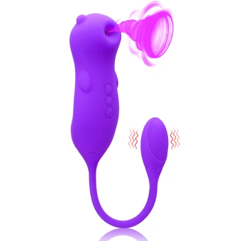2 V 1 Klitoris Nastavek Bedak Ženski Masturbator Sex Igrače Za Ženske G Spot Klitoris Stimulator Vibrating Jajce Sesanju Vibator