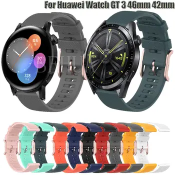 20 mm 22 mm Watchband Za Huawei Watch GT 2 46mm 42mm Silikonski Manšeta Zapestnica Za Huawei Honor Magic Straže 2 46mm 42mm Trak