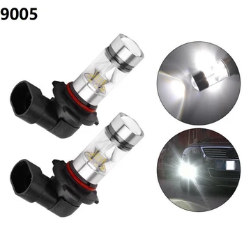 2X 6000K Super White H10 9045 9145 9140 100W 1200LM LED Luči za Meglo Žarnice Projektor Vožnje DRL