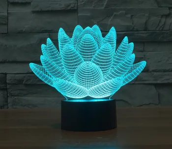 3D Novost Svetlobo Dotik Wwitch 3D Cvetje Spreminjanje Barv LED Lučka Lestenci Otroci Darilo Igrače Božično Darilo