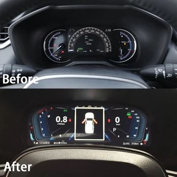 Android Auto Dodatki LCD Instrument Armaturna Plošča Odbor Meter Zaslon Za Toyota RAV4 XA50 2019 2020 2021 2022 12.3