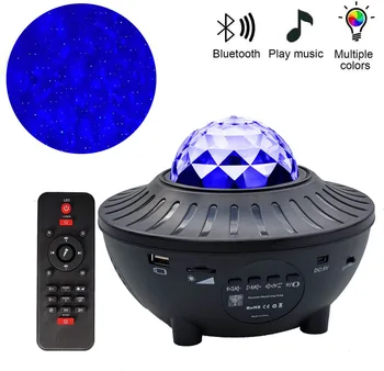 Barvita Zvezdnato Nebo Galaxy Projektor Nočna Otrok Blueteeth USB Predvajalnik Glasbe Star Noč Lahka Romantična Projekcija Lučka Darila