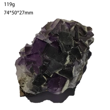 C5-9A 100% Naravno Vijolično Fluorite Kamni in kristali Yunnan Province Kitajske