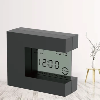 Digitalni Sodobnih LCD tabela budilka z Elektronski Števec in Koledar & Temperatura desk watch baterija za domačo pisarno