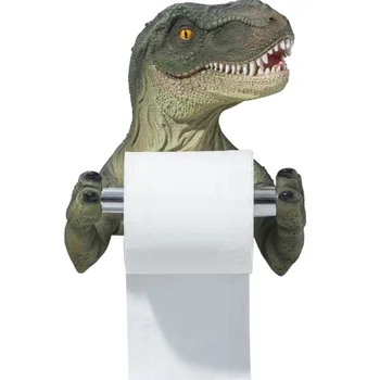 Dinozaver brezplačno izsekavanje tkiva držalo za toaletni papir roll obešalnik smolo obrti ustvarjalne gospodinjski predmeti