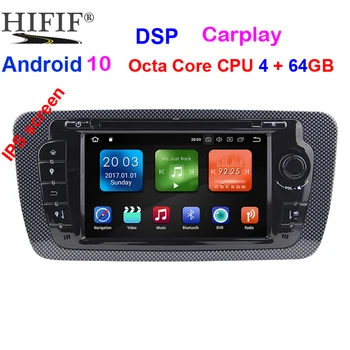 DSP IP Avto Večpredstavnostna dvd GPS navigacija 2 din Android 10.0 Za Seat Ibiza SportCoupe Ecomotive Cupra 2009-2013 avto Radio