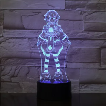 Japonski Anime Dekle 3D namizne Svetilke Dotik Pisane 7 Sprememba Barve Akril Otroci Igrače Noč Svetlobe Otroci Darila Hatsune Dropship 2465