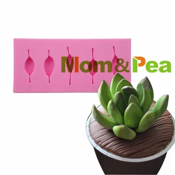 Mama&Grah 1286 Brezplačna Dostava Sočne Rastline, Listi Silikonsko Plesni Torto Dekoracijo Fondat Torto 3D Plesni, Hrana Razred
