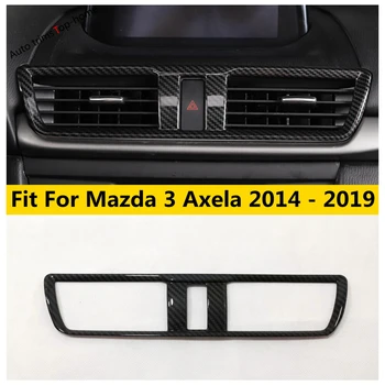 Nadzorni plošči Sredi Zraka Vtičnica Vent Okvir Okrasni Pokrov Trim Za Mazda 3 Axela 2014 - 2019 Ogljikovih Vlaken Dodatki Notranjost