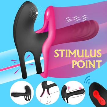 Nekaj G Spot Vibrator Penis z vibriranjem Petelin Obroč Vagine, Klitoris Erotični Stimulator za Odrasle Sex Igrače Moški Vibrator za Ženske