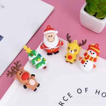 Nova PVC mehke gume, silikona, keychain Božično drevo čar ustvarjalne Božič starec snežaka moose lutka