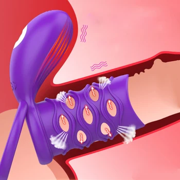 Penis Prstan Vibrator Petelin Obroč Zapozneli Izliv Obroč Za Moške USB Polnjenje Klitoris Spodbujanje opozarjanje z vibriranjem za Odrasle Parov Seks Igrače