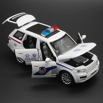 policijski avto za otroke off-road vozilo model igrača lita lahka glasba potegnite nazaj, šest-vrata boxed
