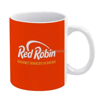 Red Robin Hrane Tee Kave Skodelice iz Porcelana Vrč Cafe Tea Skodelice Mleka Drinkware Skodelice za svetovni Dan Očetov Darila Whataburger Okusne Burgerje