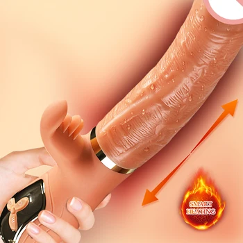 Ročni Thrusting Dildo, Vibrator za Ženske Klitoris Lizanje Igrača za Seks Odraslih Pralni Vaginalne Stimulacije Orodje Ženski Masturbator
