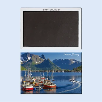 S pogledom na pristanišče Tromso Norveška 22683 darila za prijatelje ,Spominke Turistične Pokrajine Magnetni hladilnik
