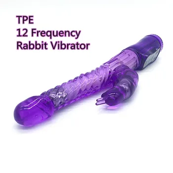 Sex Igrače Klitoris Rabbit Vibrator Vagina Stimulator 12 Vibracijska Frekvenca G-spot Masturbator Masaža Ukrivljen Čarobno Palico za Ženske