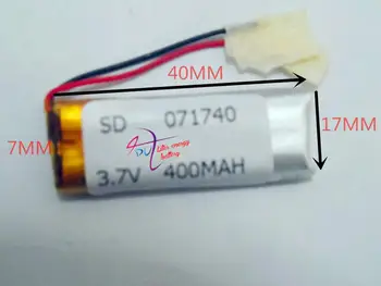 Velikost 071740 3,7 V 400mah Litij-polimer Baterija z Zaščito Odbor Za Bluetooth GSP Digitalnih Izdelkov Brezplačna Dostava