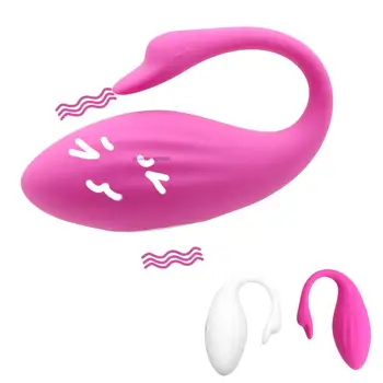 Vibrator za Klitoris Stimulator Bluetooth Brezžični Daljinski upravljalnik Vagina Jajce G-spot Vibrator Swan Obliko Spola Igrače, za Ženske z vibriranjem