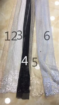 visoka kakovost afriške til tkanine, čipke Debelo JRB-91903 sequins cev kroglice francoski neto čipke tkanine za Nigerijski poroko