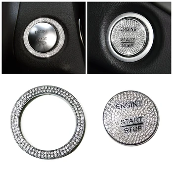 Za Mercedes Benz C Razred W205 2015-2018 Zagon Motorja Stop Gumb Stikalo Vžiga Preuredi Spremeniti Umetno Kristalno Diamond Decal