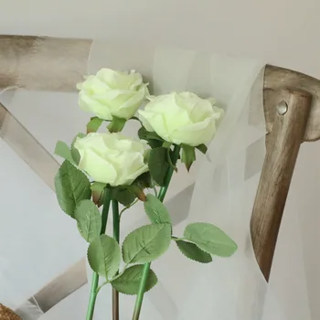 Zelena Svila Dvignila Umetno Cvet Poroko Svile Cvetja za Dom Poročno Dekoracijo Stranka ponaredek cvet