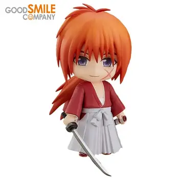 10 cm Izvirno Dobro Nasmehom SVOJIH Nendoroid Rurouni Himura Kenshin Kwaii Q Različica Anime Številke PVC Premično Model Igrače