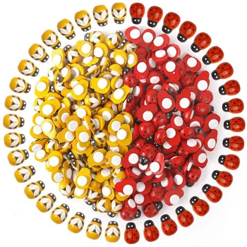 200Pcs Lesene Čebele Ladybugs, Lesene Čebele, Čmrlji & Ladybugs za Obrt Scrapbooking DIY Stranka Dekoracijo
