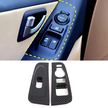 2Pcs ABS Ogljikovih Vlaken Okno Armrest Trim Kritje za Hyundai Grand Starex H1 2019 2020 Avto Notranja Oprema