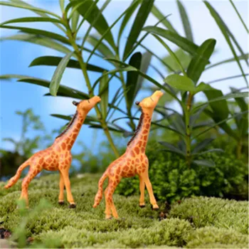 2Pcs/nastavite Novo Afriki Živali Žirafa Figurice Žirafa Družina Trdna PVC Model figuric Zbiranja Igrač Za Otroke Darilo