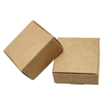 5.5*5.5*2.5 cm Darilo Rjava Pakiranje Kraft Papir Polje Majhen Zložljiv Obrti Papirja, Škatle za Bonbone, Nakit Hrane Paket Karton Polje