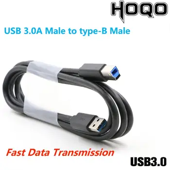 50Pcs USB3.0 Tip A Tip B Moški Hiter Prenos Podatkov Sinhronizacija Kabel Tiskalnika za Tiskanje Skener, Faks,USB-A, TIP B Moški