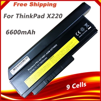 6600mAh 9 Celice Laptop baterija za LENOVO ThinkPad X220 X220i Serije 42Y4874 42T4901 42T4902 42Y4940