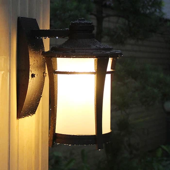 7W LED Stenska Svetilka luç Motnega Stekla Zunanja/Notranja Lučka E26/E27 Žarnica
