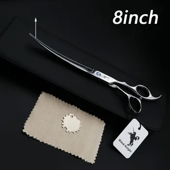 8 Inch, Škarje za Rezanje Črni Vitez Profesionalne Škarje za lase Frizerski Barber Škarje Praktične zasnove Človekovih & Dogs & Mačke
