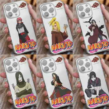 Akatsuki Iphone 14 Pro Max Primeru Naruto Prozoren Silikonski 13 12 11 X XR XS 8 7Plus Pade Odpornost Igrače Itachi Anime Mehko Bolečine