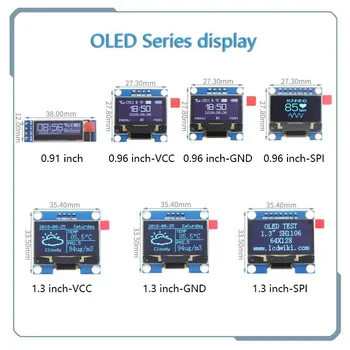Bela besedo OLED serije 0.91/0.96/1.3 palčni OLED zaslon modul IIC I2C SPI 128X64 I2C SSD1306 12864 LCD za arduino