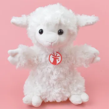 Bela Malo Ovce strani lutkovno Učenje plišastih igrač, jagnje, Polnjene Otroka / Otroke Razvoj Lutka Igrača Darilo