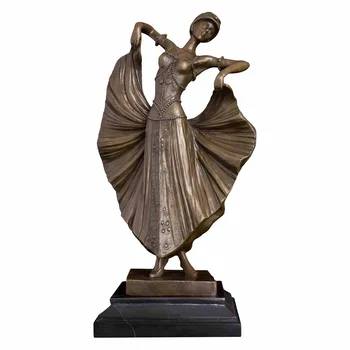 Bron Ženska Ples Kip Zahodni Sodobni Ženski Plesalka Kiparstvo Figur Umetnosti Doma Dekoracijo