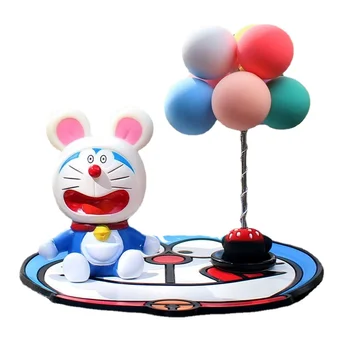 Doraemon neto rdeče robot mačka avto okraski modra maščobe jingle mačka srčkan nebesno lutka avto dodatki robot mačka okraski