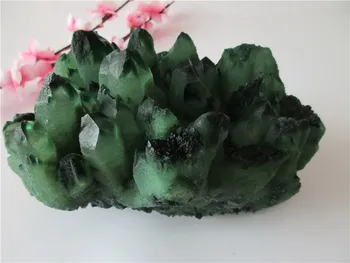 Edinstveno Naravno Zeleno Crystal Grozdov Skeletne Quartz Točke Palico Mineralne Zdravilne Kristalno Druse Vug Vzorcu Naravnega Kamna