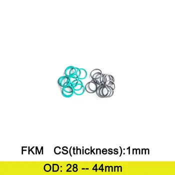 FKM Gume O Ring Tesnilom C/S 1mm Debeline OD 28/29/30/31/32/33/34/35/36/37/38/39/40/41/42/43/44 Fluolrine Tesnilo Tesnilo Tesnilo