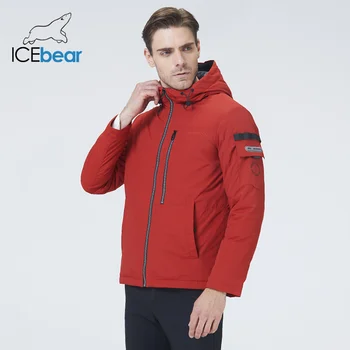 icebear 2021 moške kratke jakna pomlad eleganten plašč s kapuco visoke kakovosti moške blagovne znamke oblačil MWC21601I