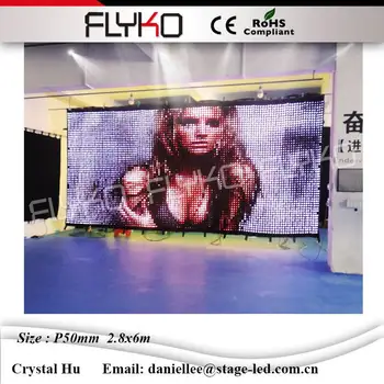 Kitajska seksi video zavese led zaslon steni vroče vide p50mm 2.8x6m led video zaslon led video steno, za prikaz spola dekle