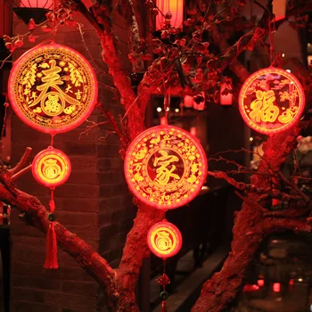 Kitajsko Novo Leto Dekorativne Luči Tradicionalnih Rdeča Luč USB LED Niz Luči Pomladni Festival Baterija Upravlja Stranka Dobave