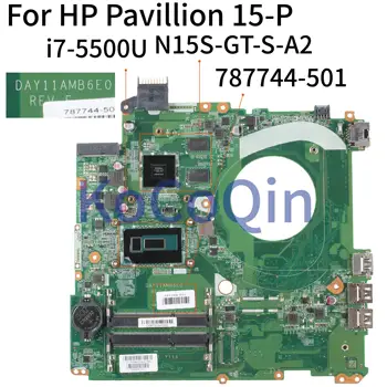 KoCoQin Prenosni računalnik z matično ploščo Za HP Pavillion 15-P 15.6' I7-5500U Mainboard 787744-001 787744-501 DAY11AMB6E0 SR23W N15S-GT-S-A2