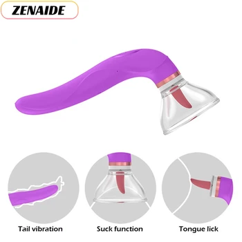Močan Vibrator Za Klitoris Nastavek Klitoris Bedak Stimulator Muco Lizanje Blowjob Vibrator Dvojno Koncu Vagina Bedak Massager