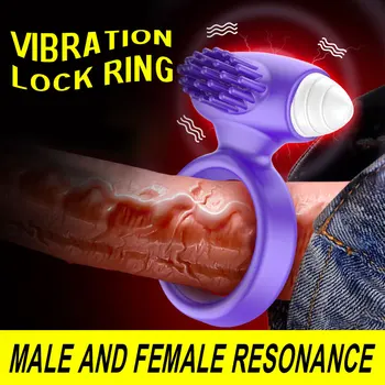 Moški petelin obroč vibrator vibracije zaklepanje fine obroček za stimulacijo klitorisa obroč zapozneli izliv erekcijo G-spot vibrator seks igrače
