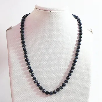 Naravni biser črnega 7-8 mm vroče prodati diy ogrlica 25